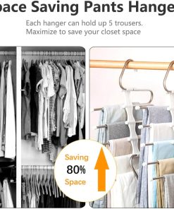 Alternative view of Kalimdor Pants Hangers 2 Pack Space Saving Metal Closet Organizer.Clothes Pants Hangers.Anti-Slip Design.Closet Organizers and Storage for Pants Jeans Skirts Scarf Legging